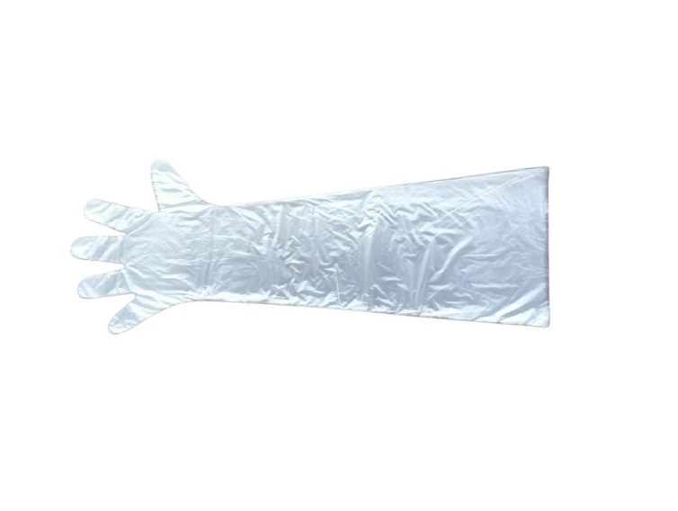 Pack of 50 M.Z.A Disposable Veterinary Gloves Shoulder Length Poly Gloves 34 Disposable Artificial Insemination Gloves 