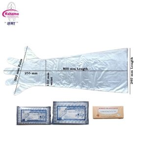 Gynaecology Disposable Shoulder-Length Gloves-B Veterinary Use I PE I 32 Inch I Pack Of 200 Pcs