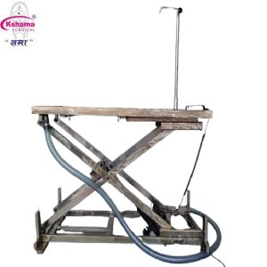 Kshama OT Table Electric Hydraulic Set for Veterinary Stainless Steel I OT Table Small Animal Veterinary Instruments (1 Set)
