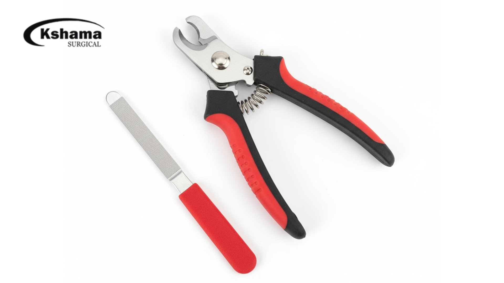 High-quality stainless steel dog nail cutter for safe pet grooming and veterinary use.